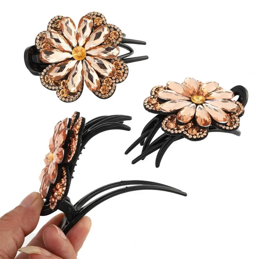 

Роскошные уникальные женские противоскользящие искусственные вилки для волос с цветочной формой для свиданий