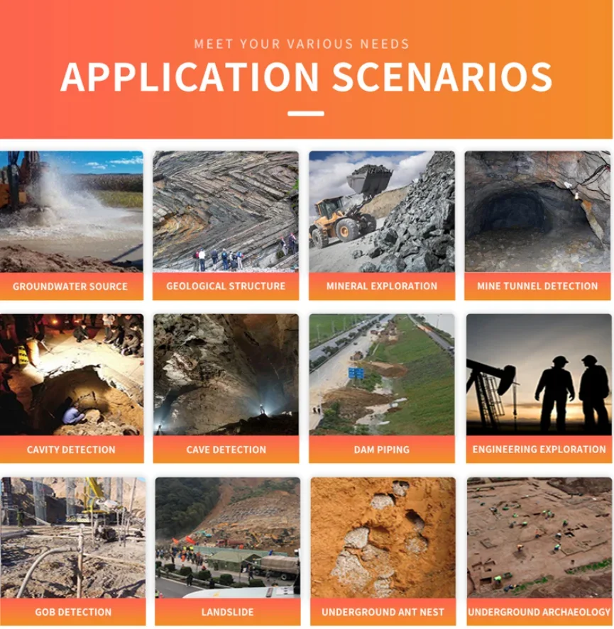 GT300A Детектор скважин воды Подземный искатель 300 м Оборудование для лесозаготовок