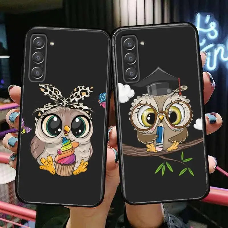 

Lovely Owl Pattern Phone cover hull For SamSung Galaxy s6 s7 S8 S9 S10E S20 S21 S5 S30 Plus S20 fe 5G Lite Ultra Edge