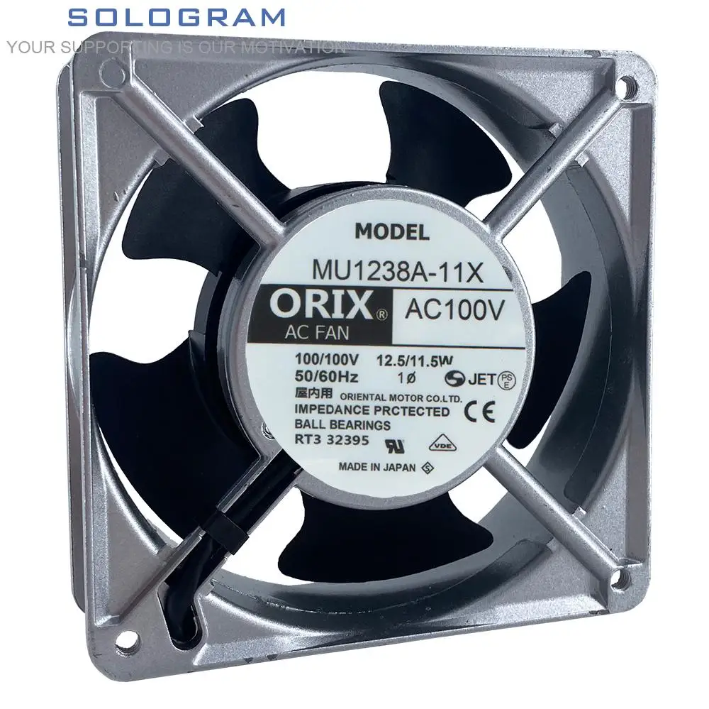 

Вентилятор ORIX, 100 в, 12,5/11,5 Вт, 50/60 Гц, 12 см, 120*120*38 мм