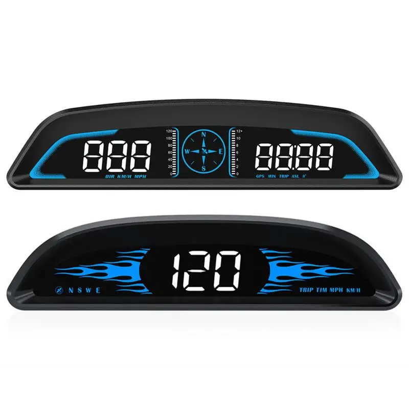 

HUD Display For Cars Universal GPS Speedometer HUD Digital Gauges With Adaptive Sensing Light High-Definition Screen Over Speed
