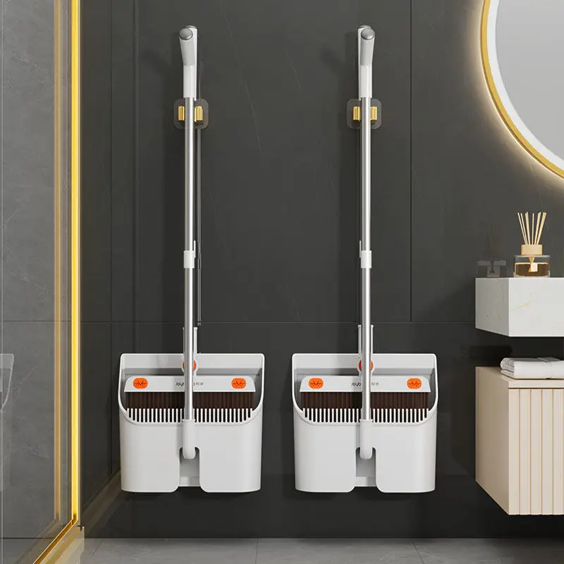 

Rotatable Broom And Dustpan Wall Mount Portable Broom And Dustpan Combination Floor Cleaning Limpeza De Casa Household Items