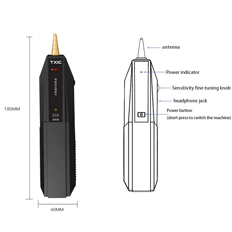 Multifunctional Network Tool Line Finder LCD Display Measure Length RJ45 Network Cable Tracker POE Switch Ethernet Tester