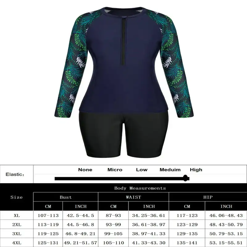 

Small, Athletic Long Sleeve Rash Guard Bathing Suits for Women Capris Tankini Swimsuits - All Day Comfort and Freedom of Movemen