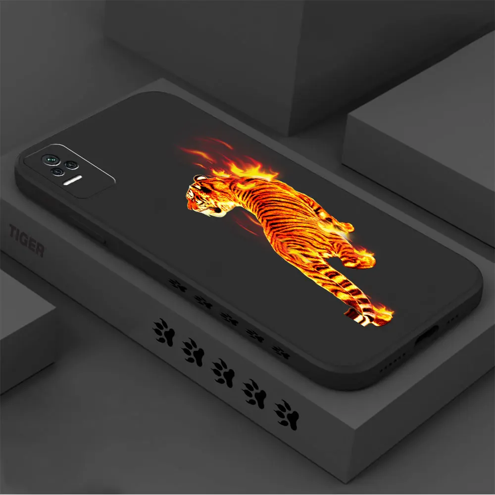 

Fire Tiger Animal Case For Redmi K60 K60E K50 K40 K40S K30 K20 12C 10C 10X 10A 10 9 9A 8 8A 9C 9AT Pro Uitra Cover Funda Cqoue