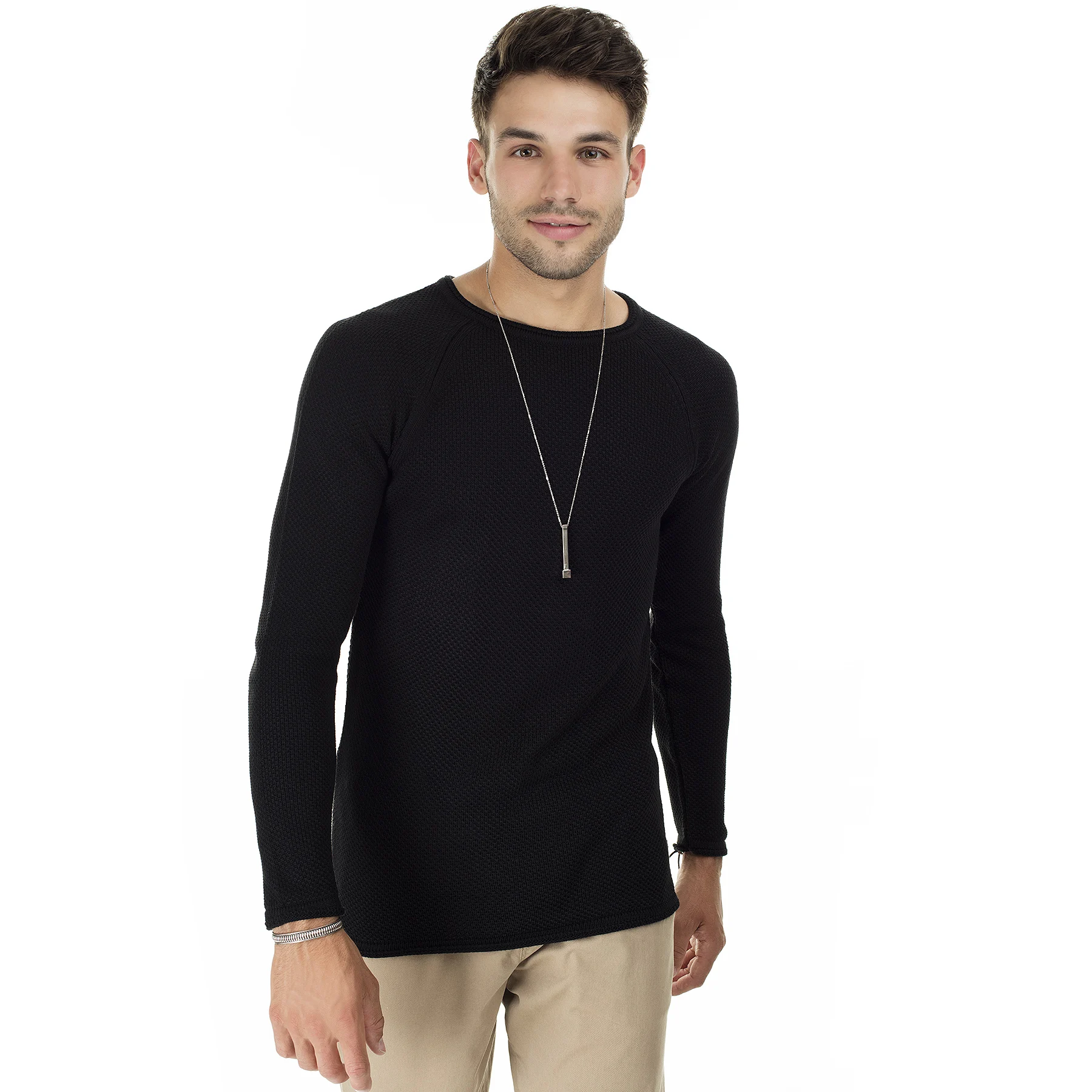 Buratti круглый вырез горловины Мужская трикотажная одежда Сезон осень-зима