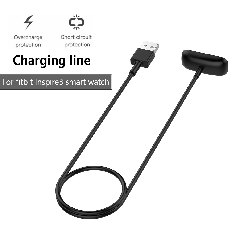 

30 см/100 см USB зарядный шнур для Fitbit Inspire 3, портативный шнур для смарт-часов, шнур для зарядки, быстрая зарядка, аксессуары для смарт-часов