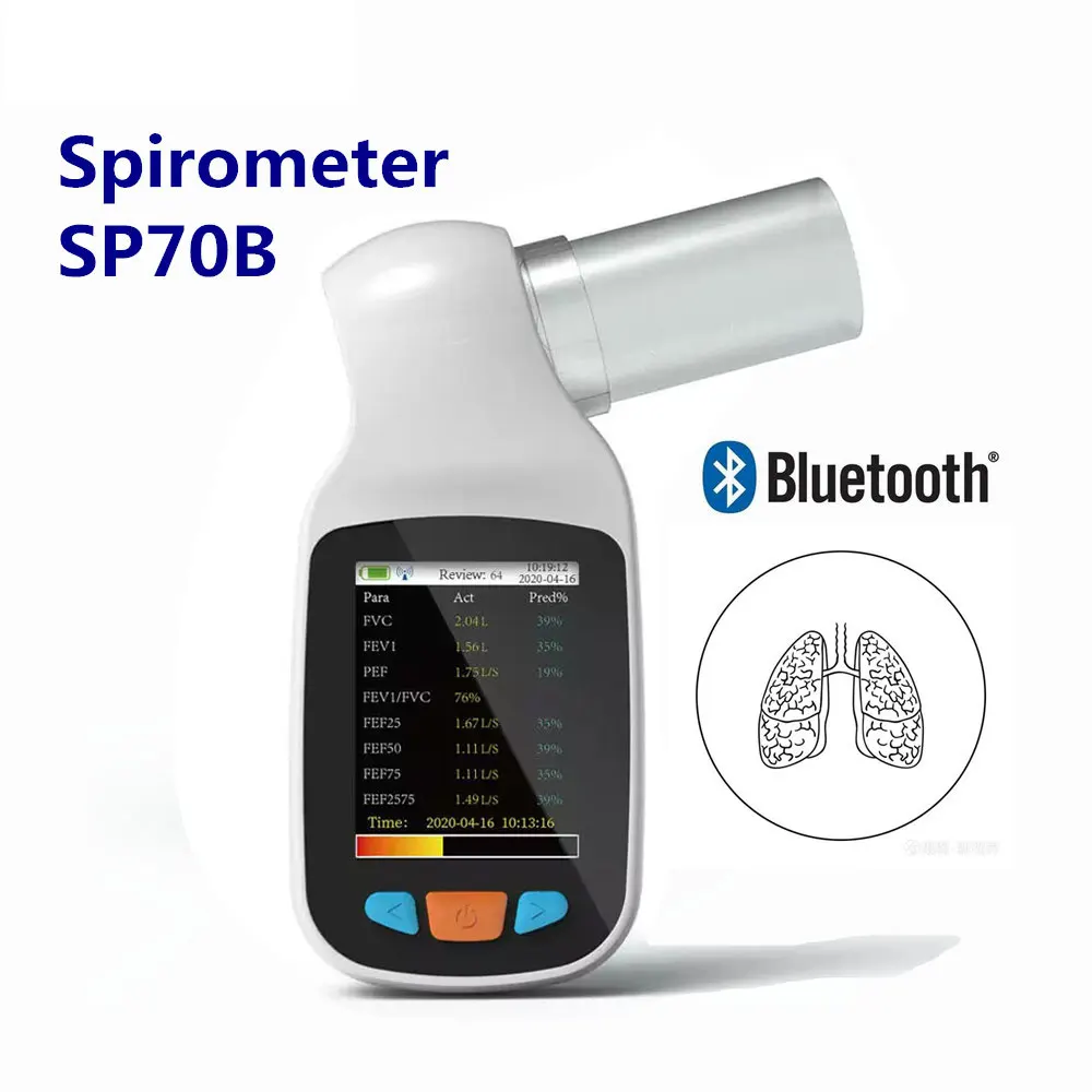 

CONTEC Digital Spirometer SP70B Lung Breathing Diagnostic Vitalograph Spirometry + APP Hospital Medical Equipment
