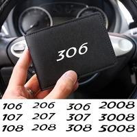 car bag card package driver license pu leather multiple card slots wallet for peugeot 306 307 308 407 408 508 2008 3008 107 108