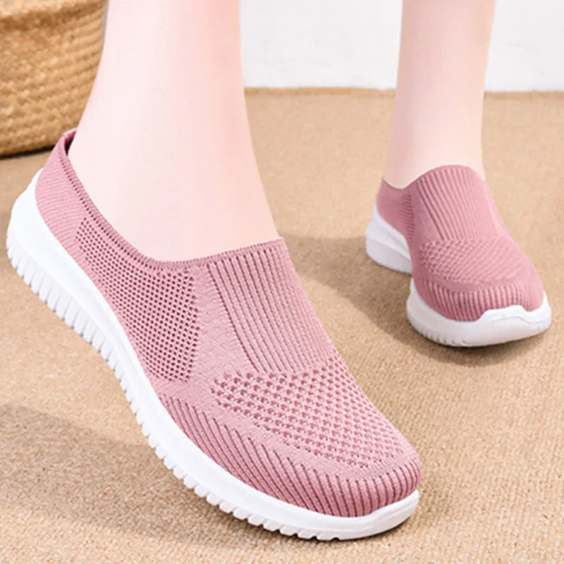 STRONGSHEN Women Casual Shoes Light Sneakers Breathable Mesh Summer Vulcanized Shoes Outdoor Slip-On Shoes Zapatos Mujer