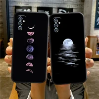 creative moon phone case for samsung m31s m30s m52 5g m22 m31s m12 m32 m20 m31 m11 m51 m30 m10 9i0p coque smart pixel etui cute
