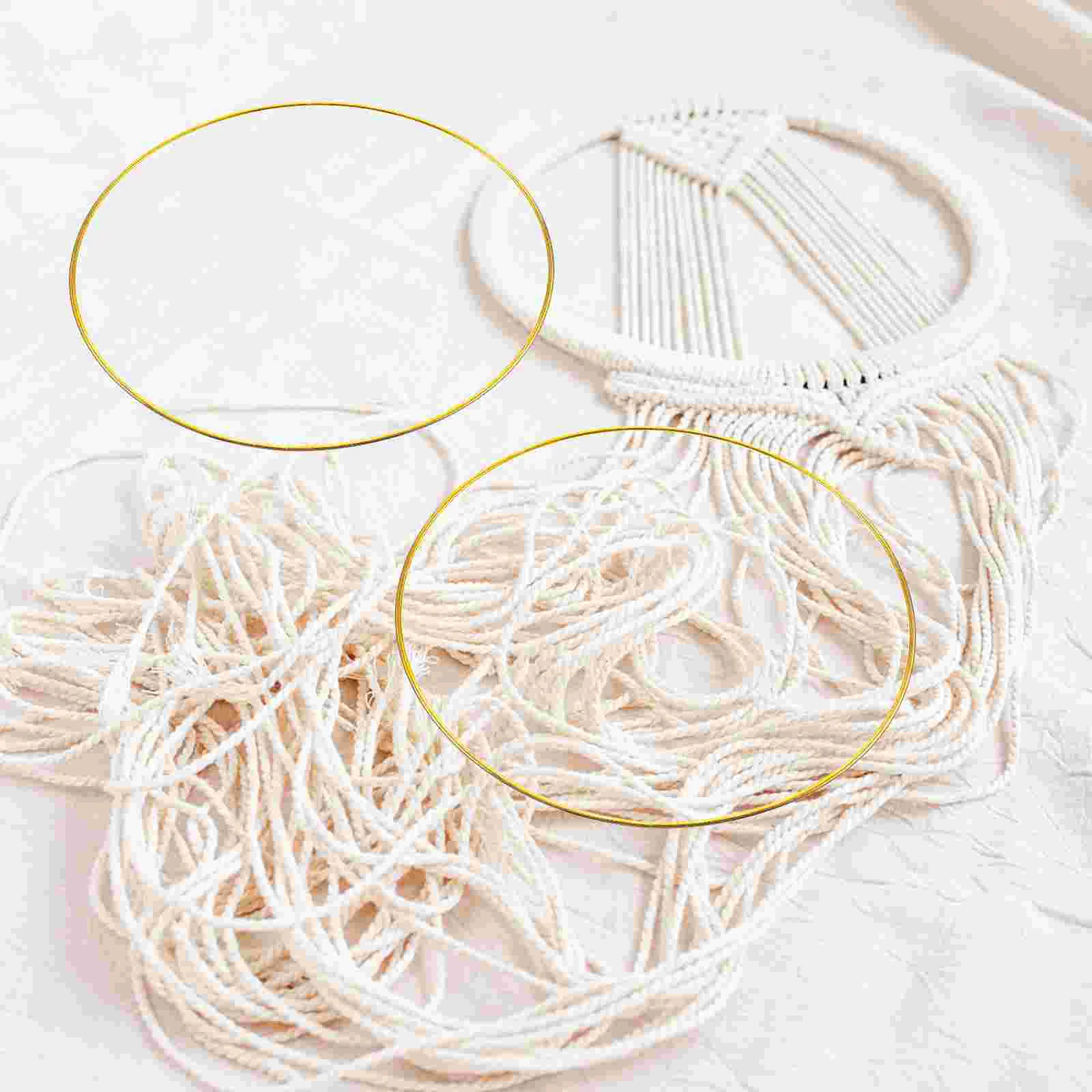 4 шт. кулон Ловец снов золотые кольца рамка макраме ремесло круглый обруч DIY венок