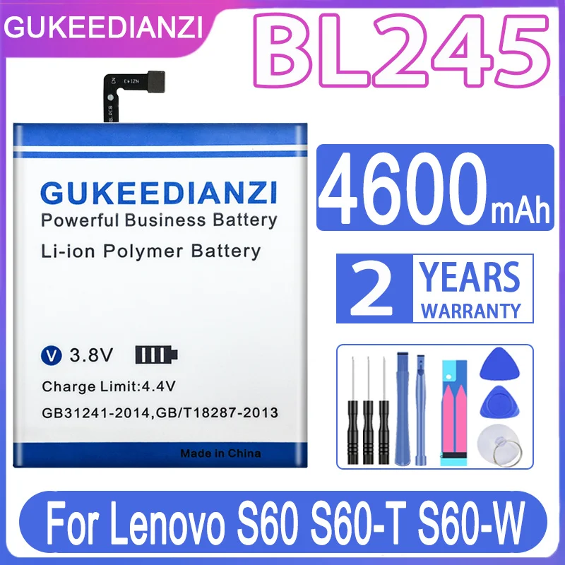 

Аккумулятор GUKEEDIANZI 4600 мАч BL245 для Lenovo S60 S60T S60W + Бесплатные инструменты
