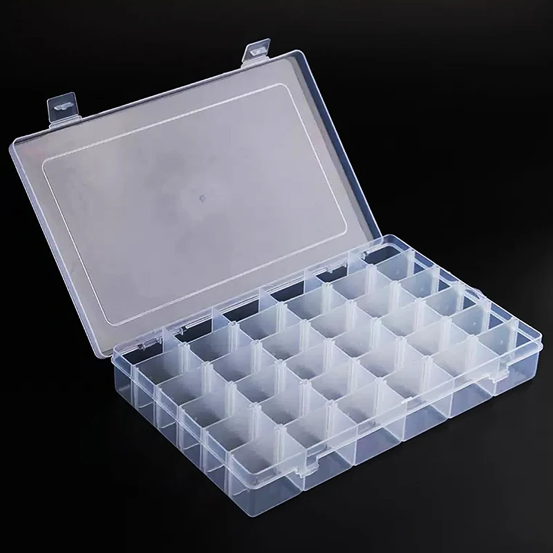 

1PC 36 Grids Plastic Storage Box Spacer Removable Organizer Box Container Box for Jewelry Beads DIY Crafts Earrings Collection