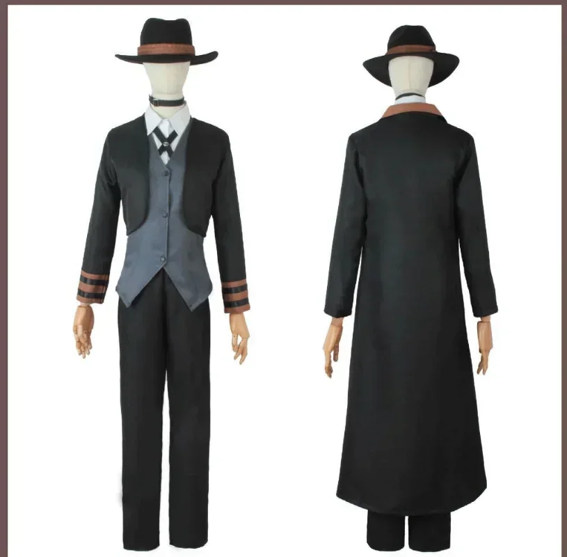 Bungou Stray Dogs Pria Wanita Nakahara Chuuya Kostum Косплей Topi Парик Celana Jaket Sarung Tangan Perempuan Setelan Pakaian Anime