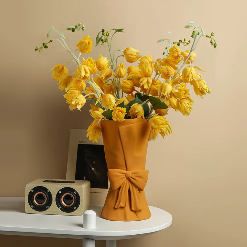 

Креативные керамические вазы в скандинавском стиле, украшения, ручной Букет Morandi для гостиной, цветочная композиция, украшения для дома, при...
