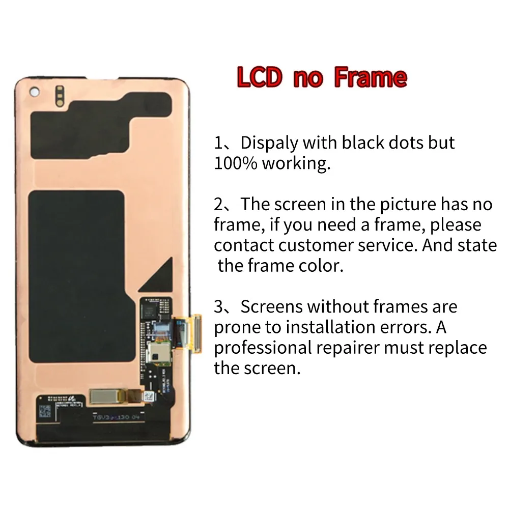 100%Original 6.1“ AMOLED LCD For Samsung S10 G973 LCD For Samsung S10 G973F Display Touch Screen Digitizer Assembly Repair Parts enlarge