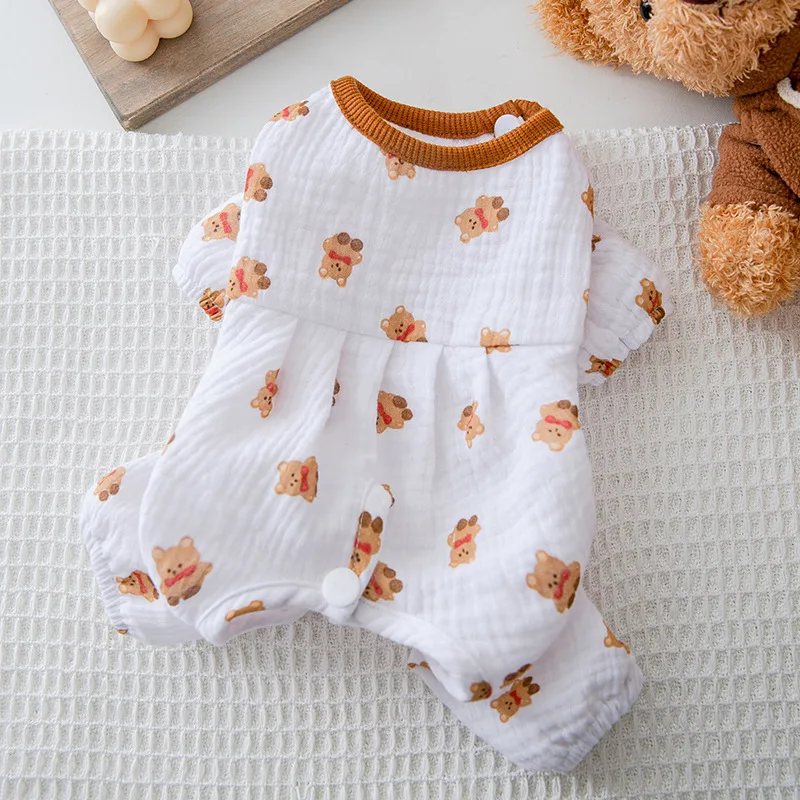 

Мягкая одежда для котят и собак, комбинезоны, одежда для собак, кошек, маленьких мультяшных медведей, милый тонкий летний модный милый Бишон,...