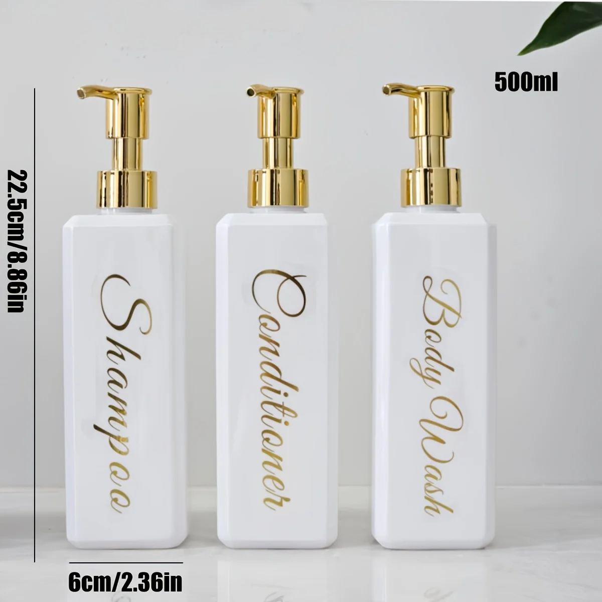 3 шт. флаконы с насосом для шампуня кондиционера мытья тела удобный контейнер