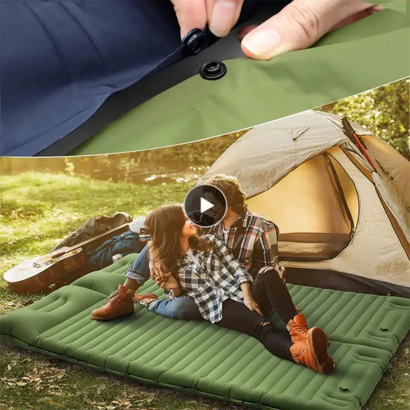 

Portable Camping Beach Inflatable Bed Thickening 40d Nylon Office Lunch Mat Waterproof Widening Inflatable Mattress