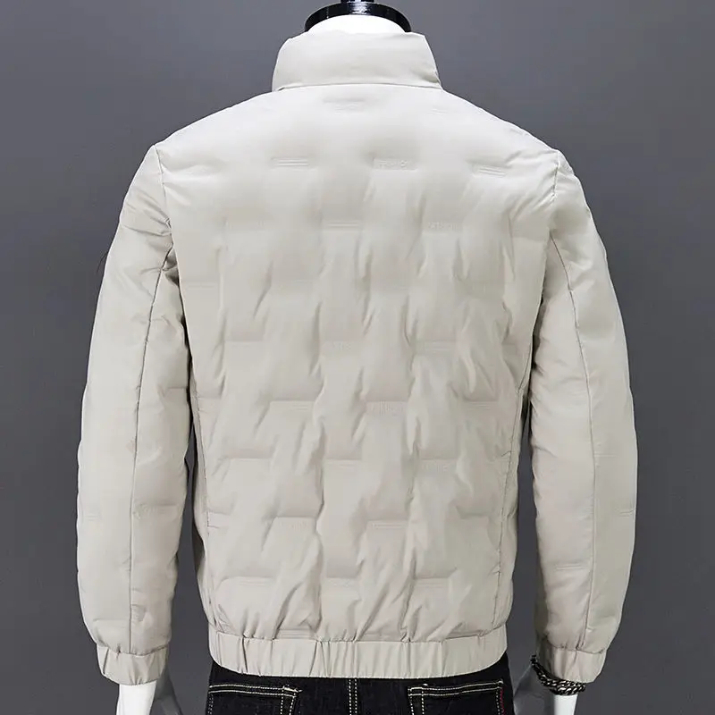 New light and light down jacket men's short anti-run hair with the trend of cold standing collar coat