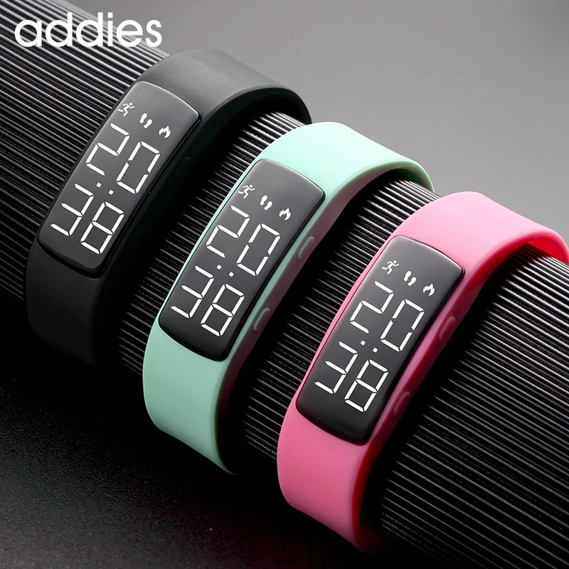 Addies Plastic Smart Bracelet Watch Calorie Counter Digital LCD Fitness Tracker Monitoring Exercise Pedometer Waterproof Wrist