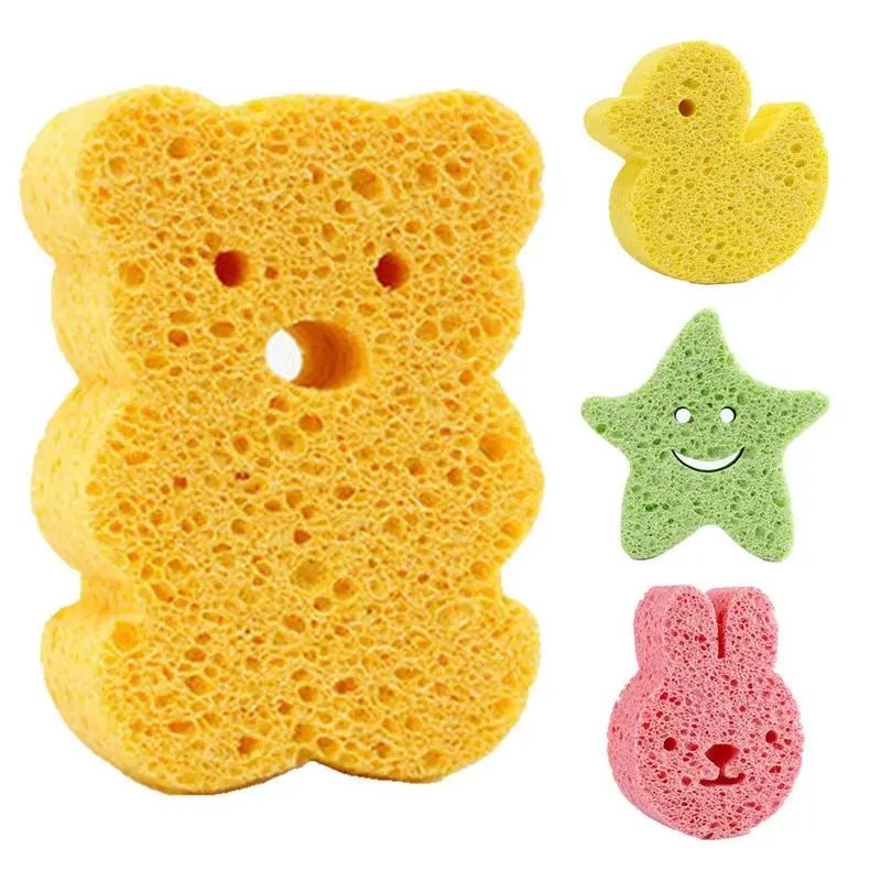 Toddler Bath Sponge For Bathing Gentle Body Scrubbing Sponge Soft Body Bath Sponge Shower Sponges Gift For Kids Children Girls