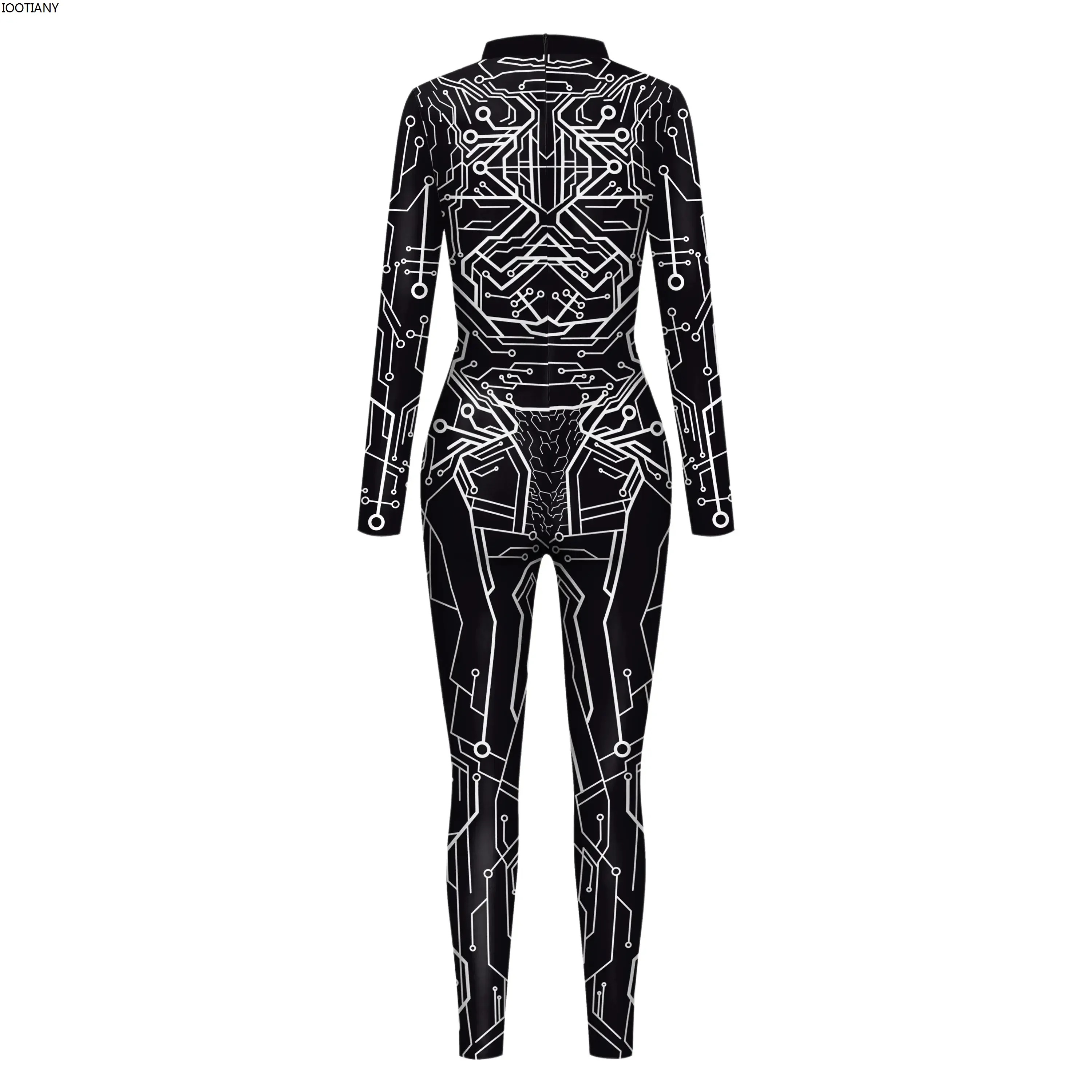 2024 боди унисекс в стиле зентай для взрослых нарядный робот на Хэллоуин 3d панк с