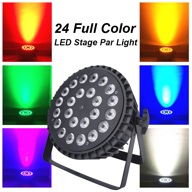 Stage Lighting Par Effect LED Par Light 24x18W RGBWAUV 6 in 1 Professional DMX 512 dj Disco Night Club Effect Light