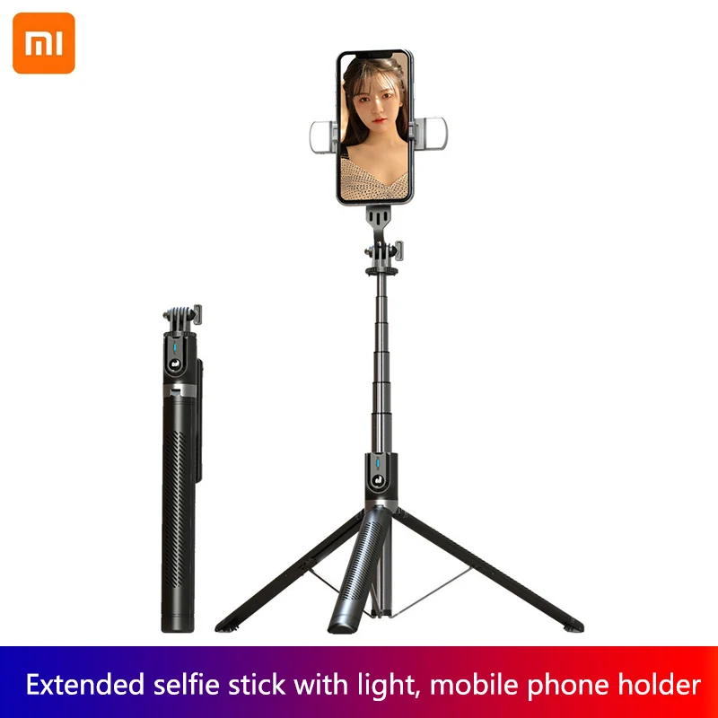 

Xaiomi Tripod for Phone Selfie Stick 360° Rotation Holder Bluetooth Tripod Stand with Remote Control with Fill Light Tripod