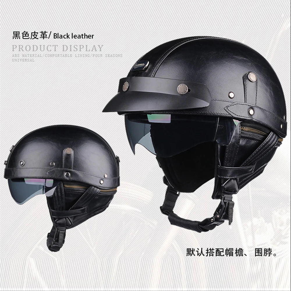 DOT Approved Motorcycle Retro Helmet Vintage Fashion Moto Helmet Capacete De Moto Half Helmet Baseball Cap Casco Moto Casque enlarge