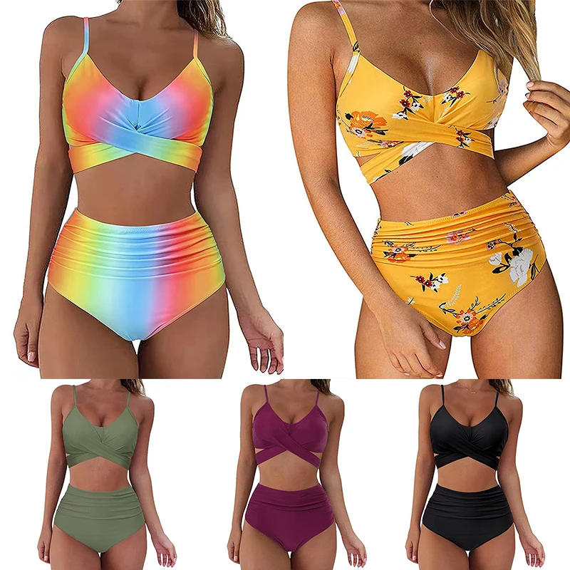 Купальник с шортами сексуальный раздельный купальник бикини новый многоцветное