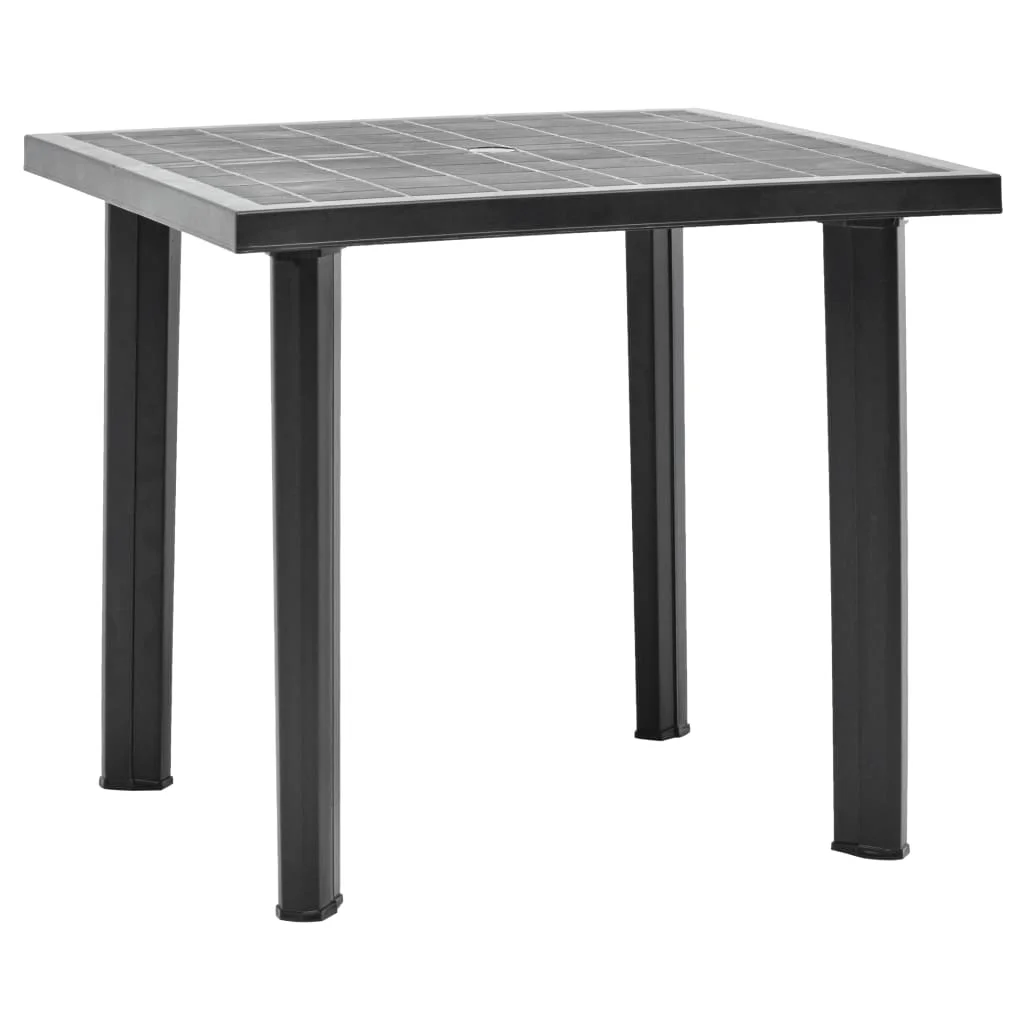 

Garden Table, Plastic Outdoor Table , Patio Furniture Anthracite 80x75x72 cm