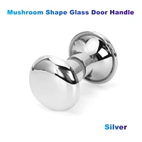 mushroom shape glass door handle mirror silverplastic abs for bathroom door officeplexiglasssliding door steam room