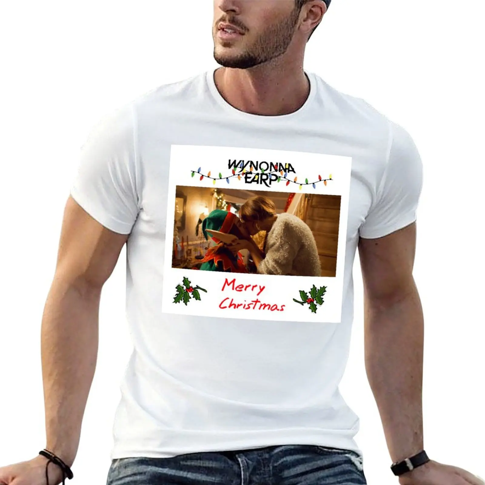 Фото Футболка Wynonna Earp Christmas - WayHaught, мужская хлопковая футболка, базовая хлопковая футболка, футболка из хлопка №1