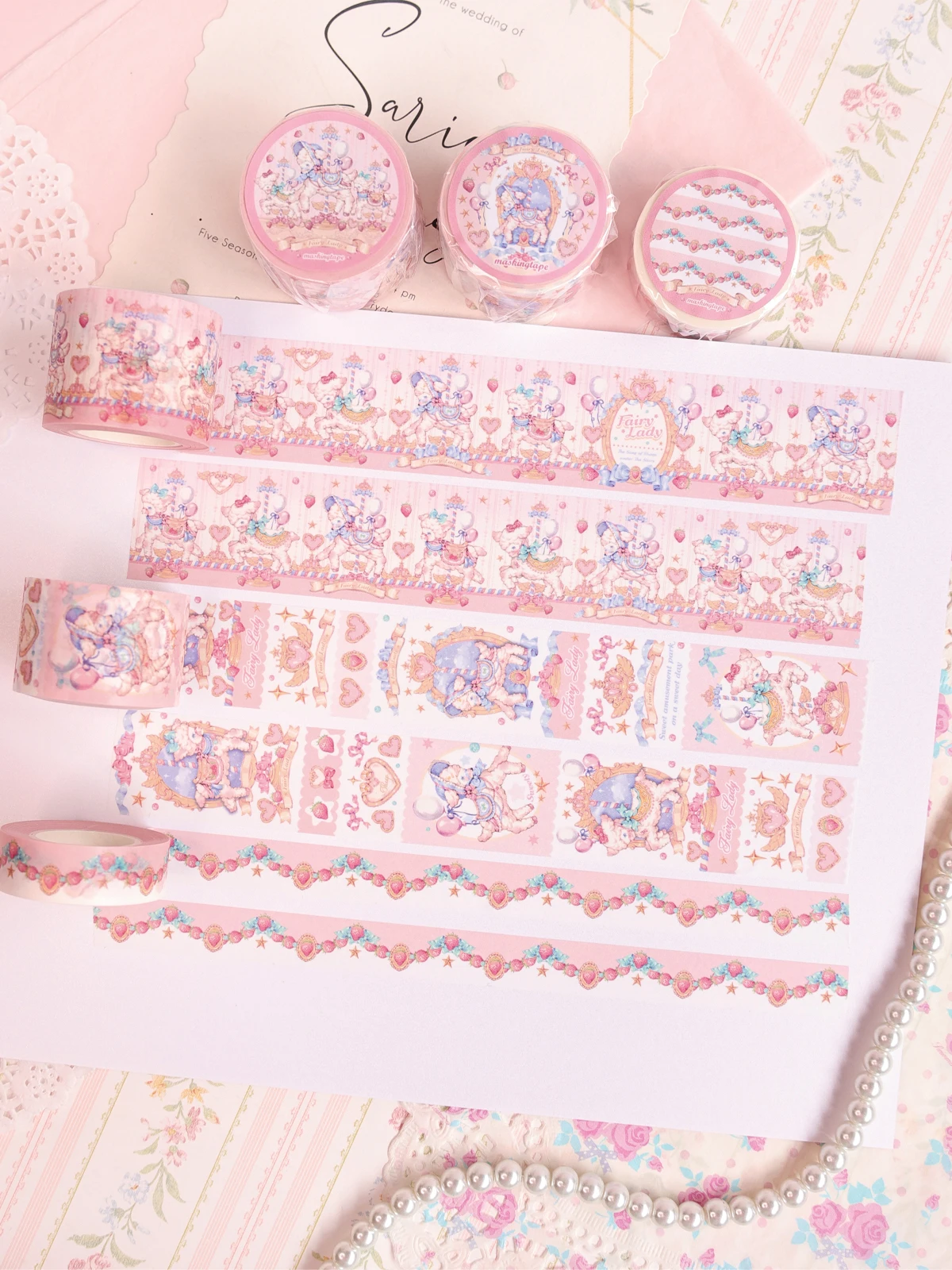 

Fairy Kawaii Cartoon Washi Tape Cute Strawberry Sheep Bear Decorative Label For Scrapbooking Diary Album Art Craft