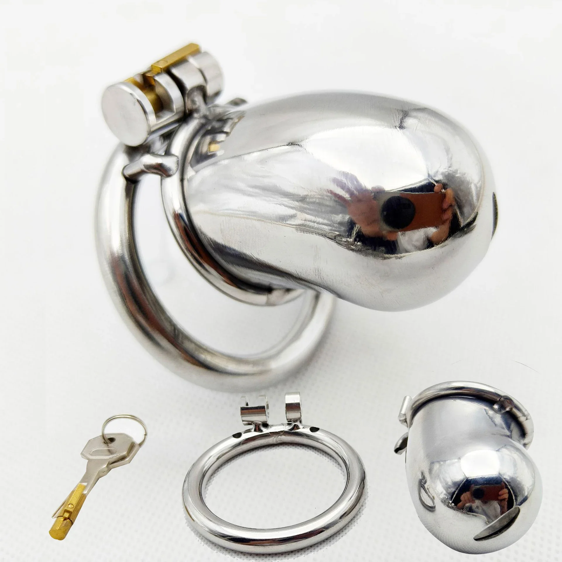 Новинка 2024 года мужская клетка целомудрия из нержавеющей стали скрытая нижняя