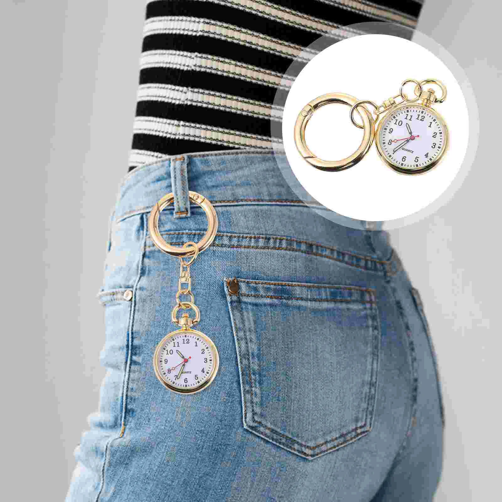 

Nurse Watch Hanging Clip Digital Pocket Gift Medical Nurses Badge Fob Key Chain