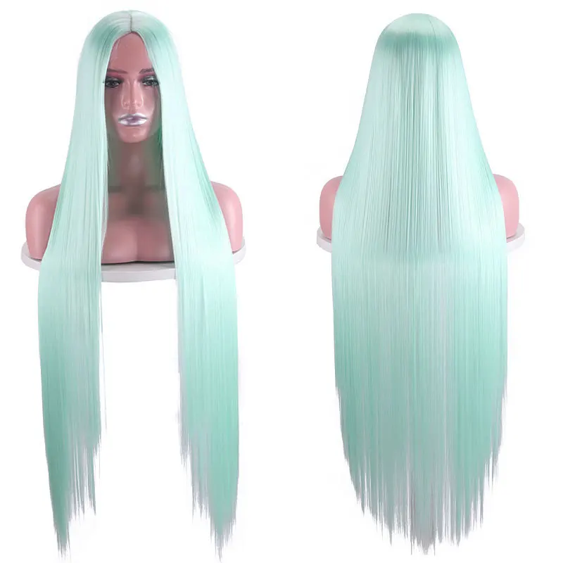 

Парик для косплея Ребекки из аниме Cyberpunk Edgerunners, голубой парик, термостойкий синтетический искусственный женский + парик, шапочка