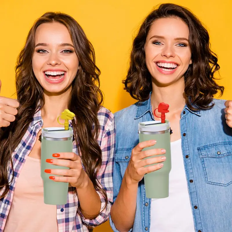 

Silicone Straw Wear Resistance Reusable Straws Can Be Recycled Use In Multiple Scenarios Dinosaur Shape Straw Straw Dustproof