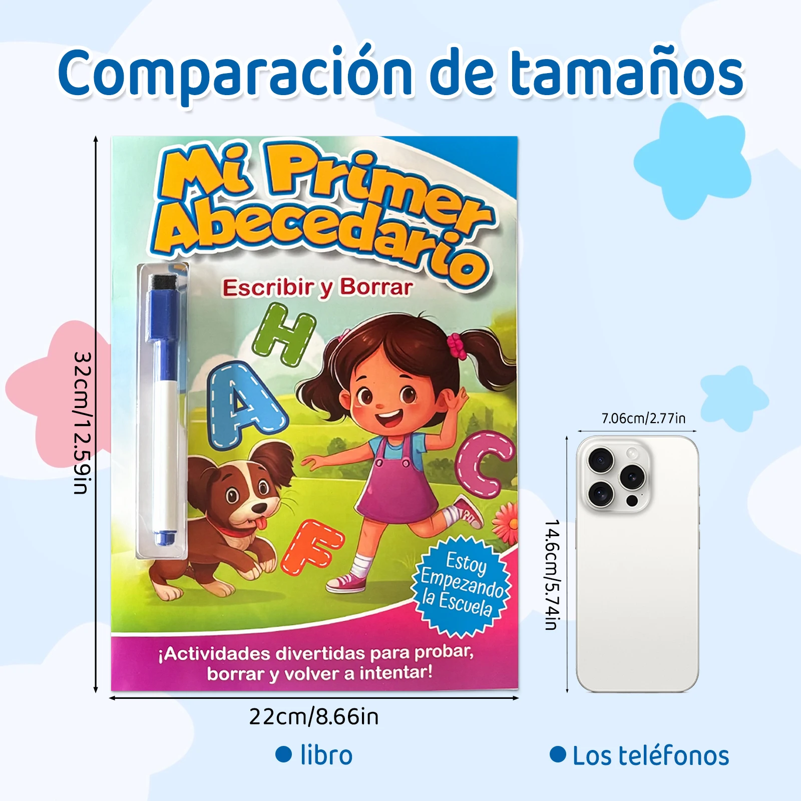 Испанская Детская Книга Для Отслеживания Цифр И Алфавита С Ручкой Самозаписи