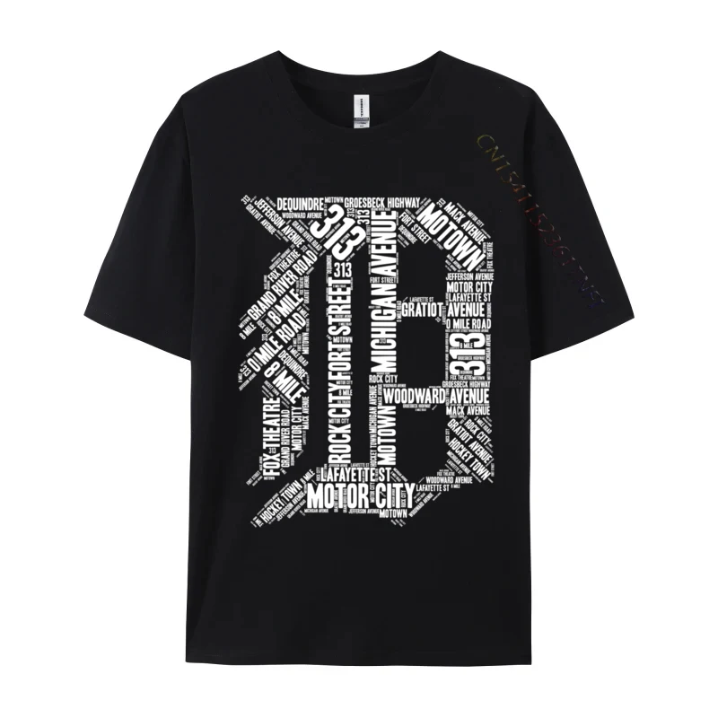 Men T-shirts Detroit D Summer Birthday Men's Tshirts Comfortable Combed Cotton T Shirt 3D Printed Top T-Shirts