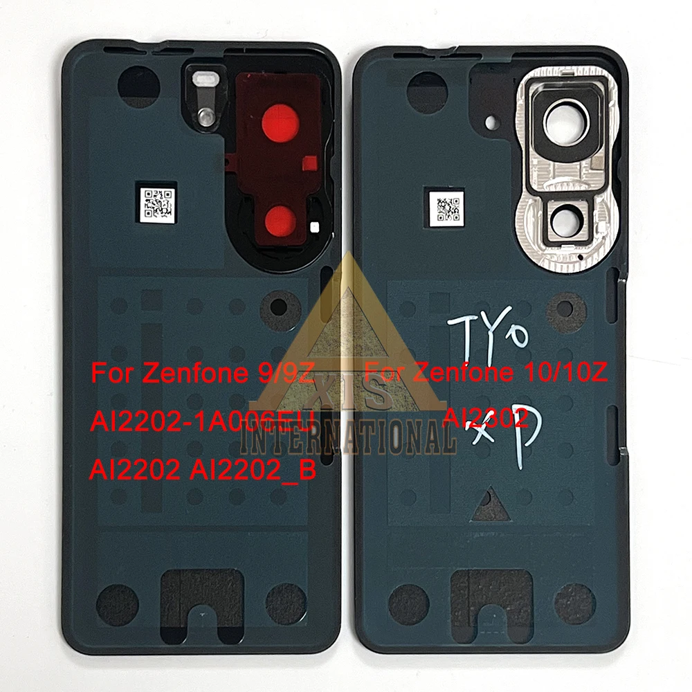 Фото Оригинальная крышка аккумуляторного отсека для Asus Zenfone 9 9Z, крышка аккумуляторного отсека для Asus Zenfone 10/10Z AI2302 + задняя крышка + рамка камеры + стеклянная линза №5