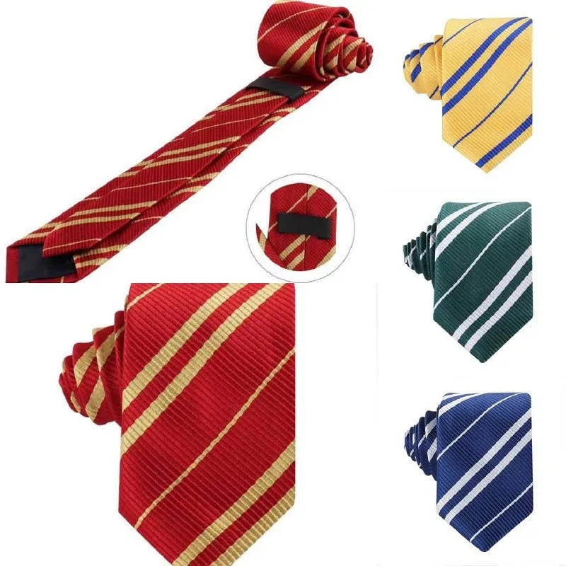 Student Tie Magic School Gravatas Fans Gift Harris Neck Ties For Men Prop Twill Casual College Badge Costume Necktie Accessories