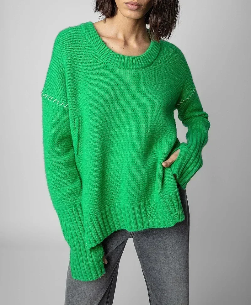 Зимний новый кашемировый трикотаж ZV в национальном стиле во французском