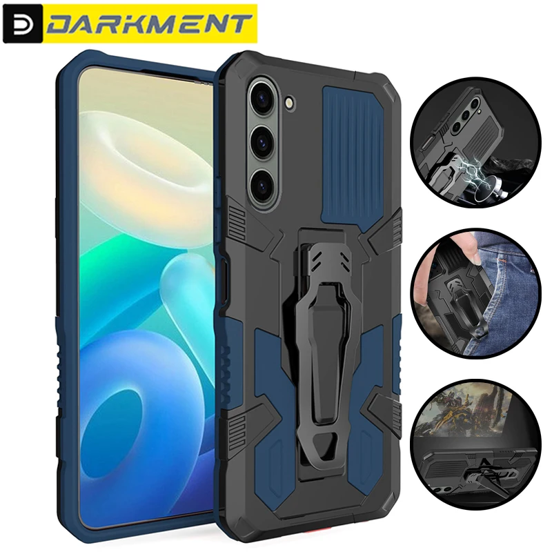 

Shockproof Car Holder Back Clip Case For Samsung Galaxy S23 S22 S21FE S21 S30 S20FE Ultra Plus Armor Magnetic Bracket Cover