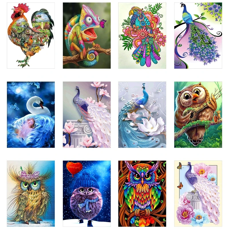 

Owl 5D Full Drill Embroidery for Cross Stitch Kit DIY D