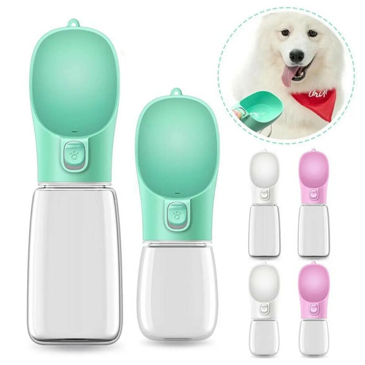 

Summer Portable Pet Dog Water Bottle 550ml Drinking Bowl for Large Dogs Water Dispenser With Drinking Feeder Outdoor Bottle