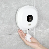automatic induction foam liquid soap dispenser with temperature digital rechargeable touchless smart hand sanitizer machine