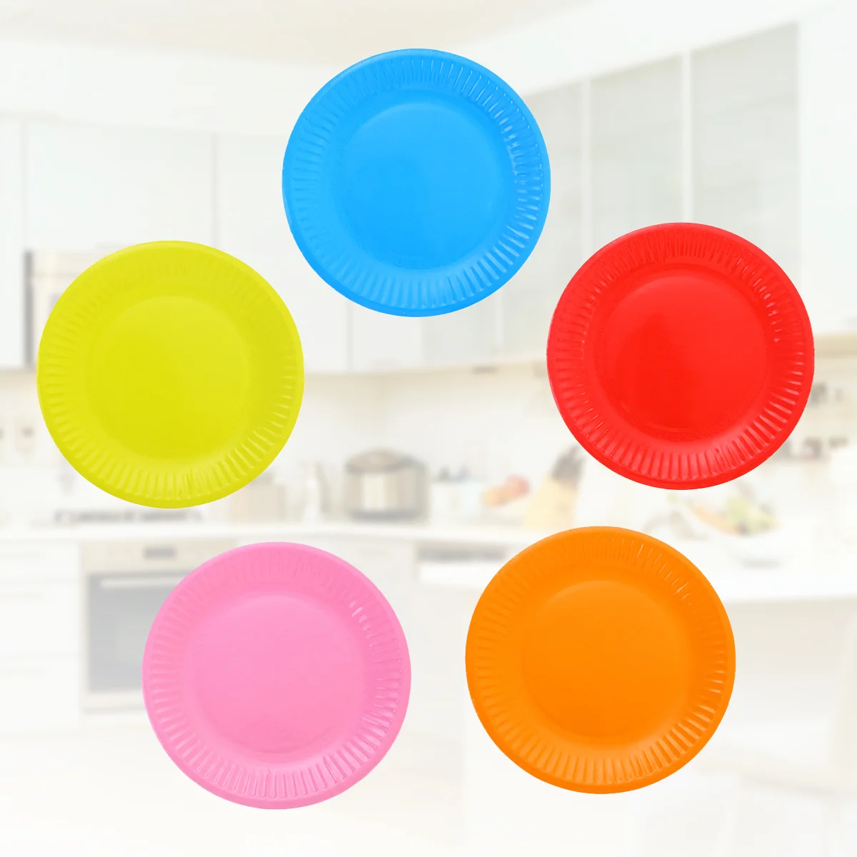 

Plates Paper Party Plate Dish Disposable Round Cake Bulk Birthday Colored Trays Parties Colorful Inch Color Supplies Dinner